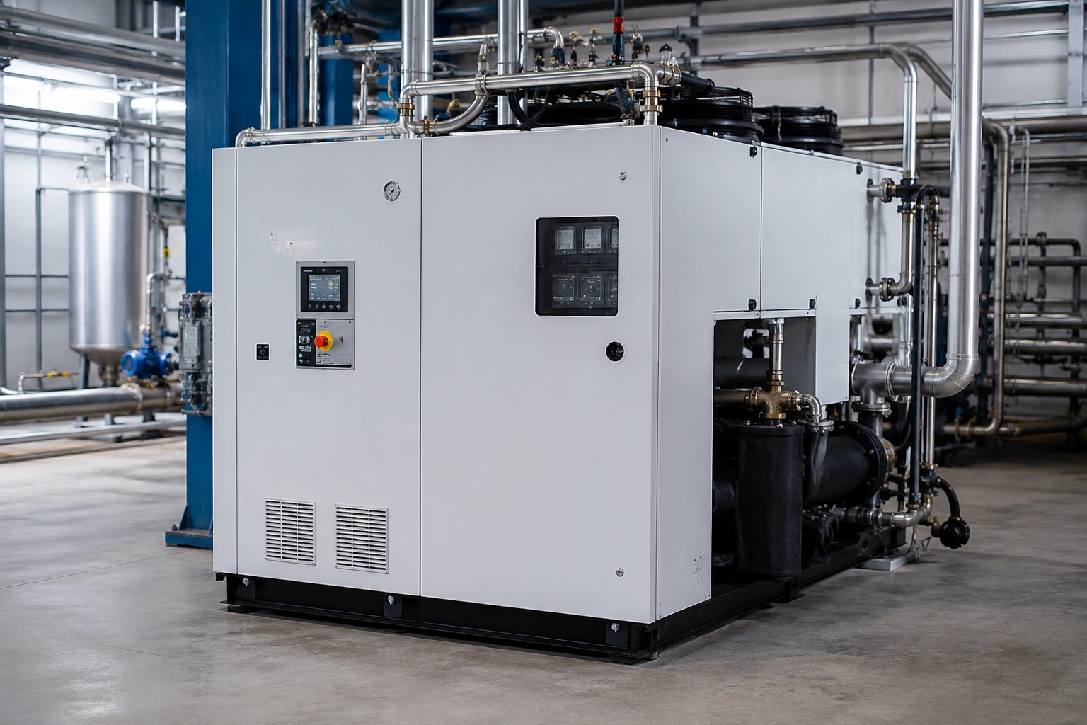 Termoregolatore industriale in un quadro tecnico